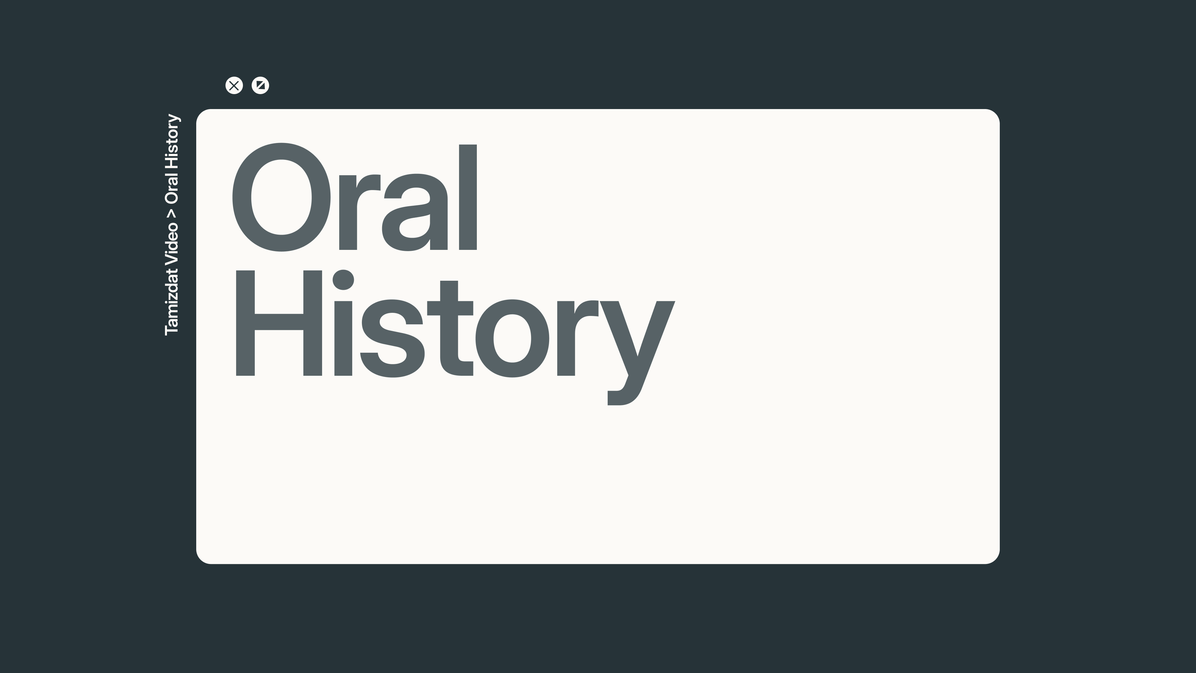 Oral History