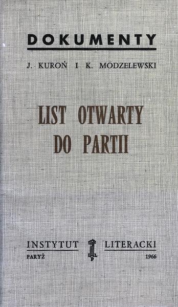 An Open Letter to the Party List Otwarty Do Partii