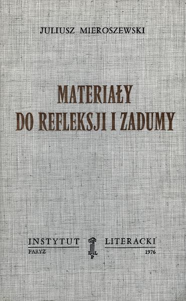 Materials for Reflection and Meditation Materiały Do Refleksji i Zadumy