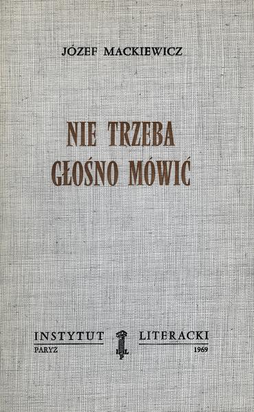 No Need to Speak Out Loud Nie Trzeba Głośno Mówić