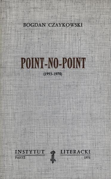 Point-no-point: Poems Point-no-point. Poezje.